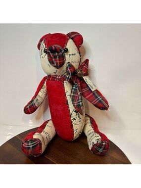 Vintage 1994 Chestnut Lane Christmas Bear 14” Red Velvet Poinsettia Plush – NWT